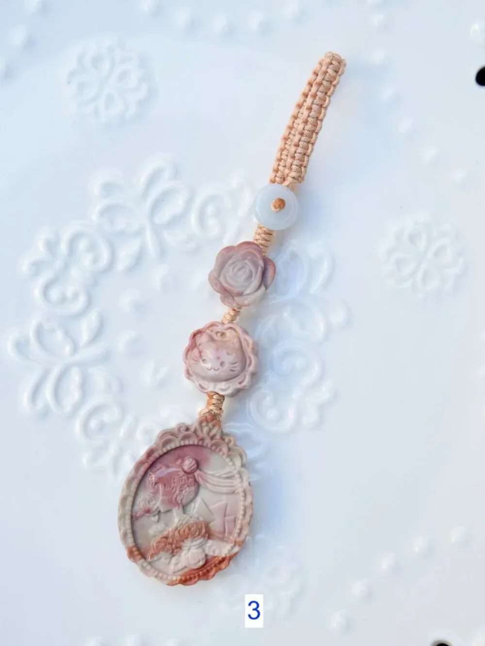 Sailor Moon Flora Ornament - Colorful Jasper Bag Charm Keychain Style 3